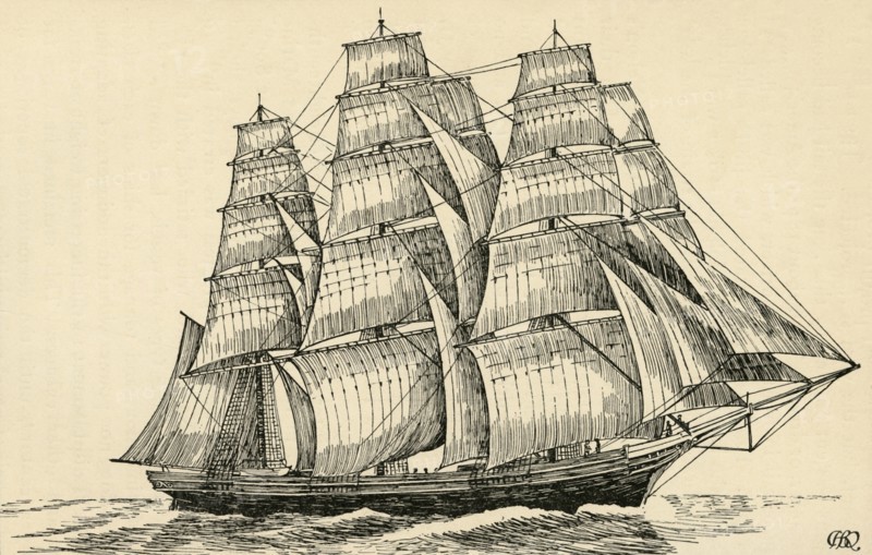 'A Tea Clipper', (1931). Artist: Charles Henry Bourne Quennell.