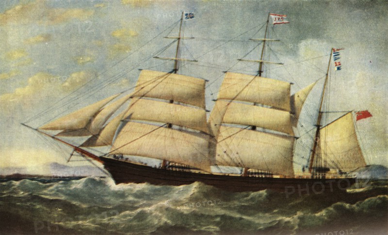 'The Joseph Cunard', 1839, (1938). Artist: Samuel Walters.