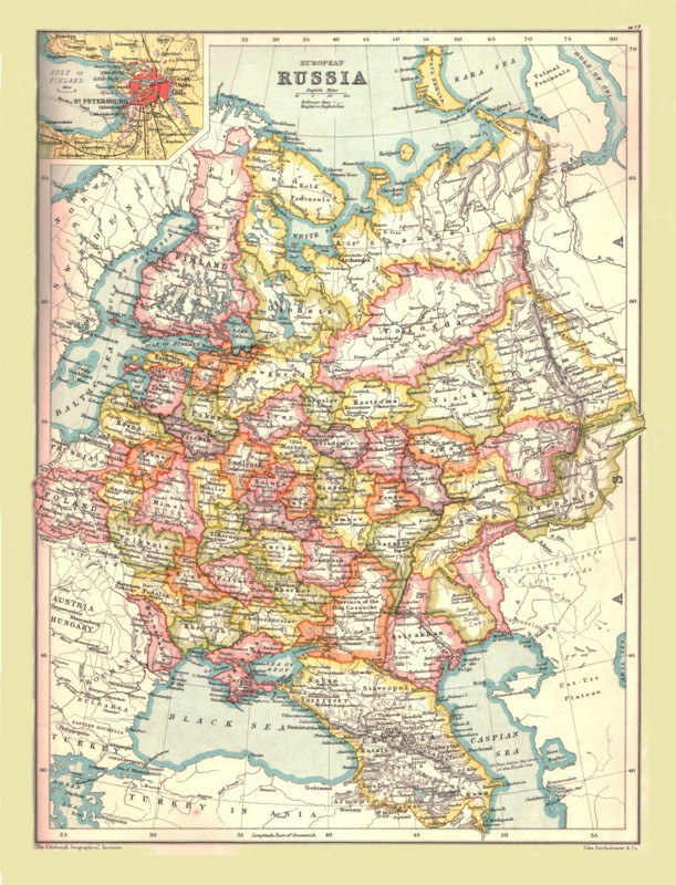 Map of Russia, 1902.  Creator: Unknown.