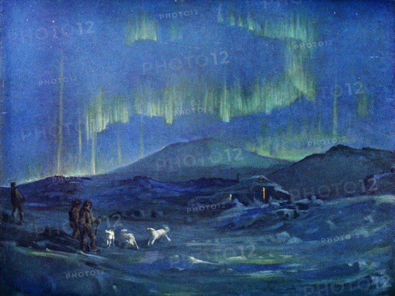 'The Aurora Australis.', c1908, (1909). Artist: George Marston.