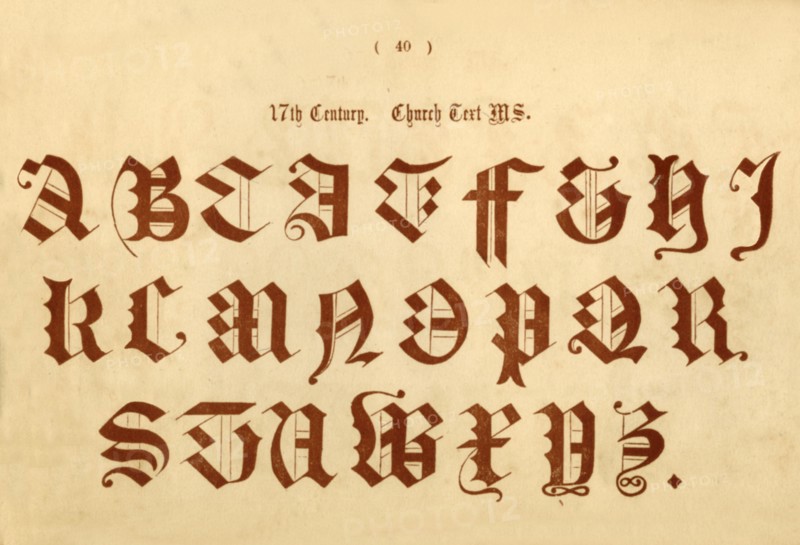 '17th Century. Church Text MS.', 1862. Artist: Unknown.
