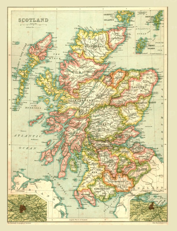 Map of Scotland, 1902.  Creator: Unknown.
