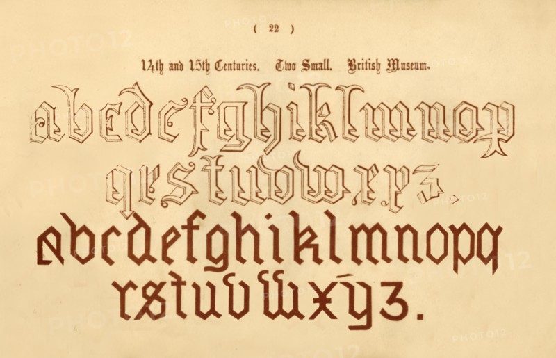 '14th and 15th Centuries. Two Small. British Museum', 1862. Artist: Unknown.