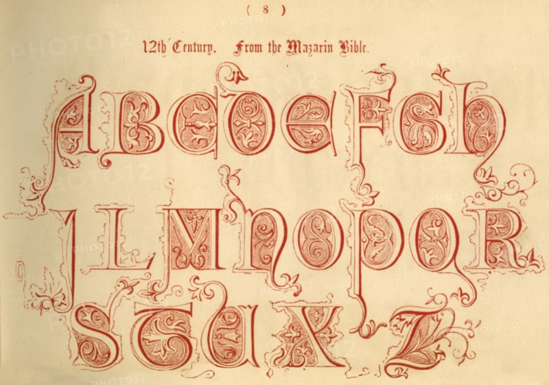 '12th Century. From the Mazarin Bible', 1862. Artist: Unknown.