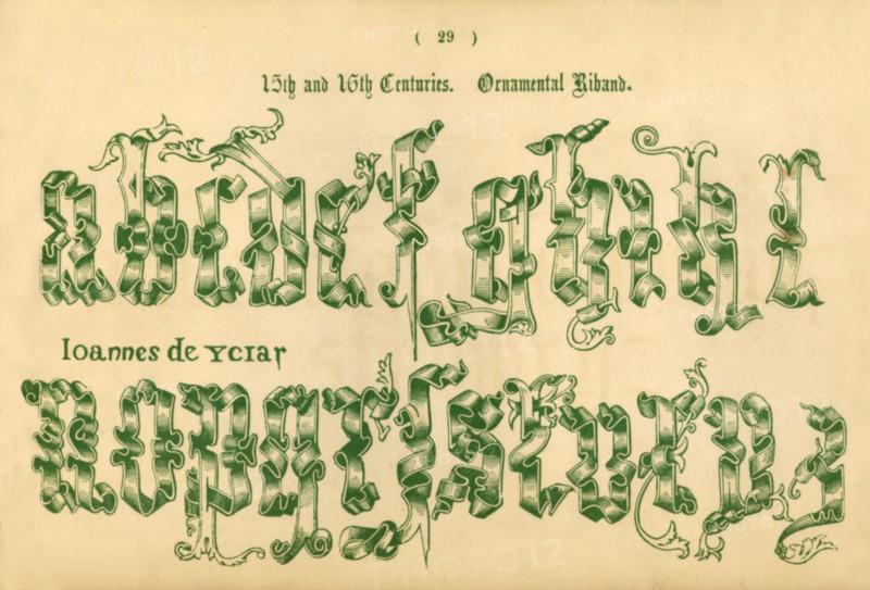 '15th and 16th Centuries. Ornamental Riband', 1862. Artist: Unknown.