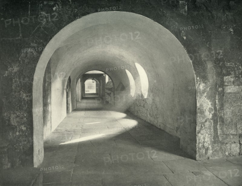'Norman Arch in the Cloisters, Westminster Abbey, 1908. Artist: Unknown.