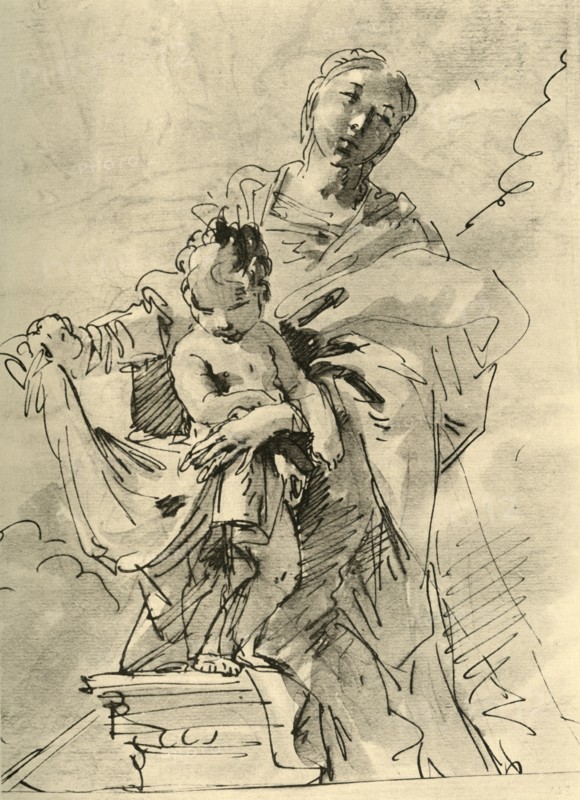 'Madonna and Child', mid 18th century, (1928). Artist: Giovanni Battista Tiepolo.