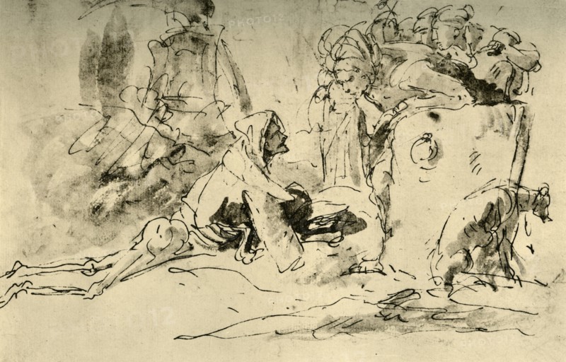 'Capriccio', c1740s, (1928). Artist: Giovanni Battista Tiepolo.