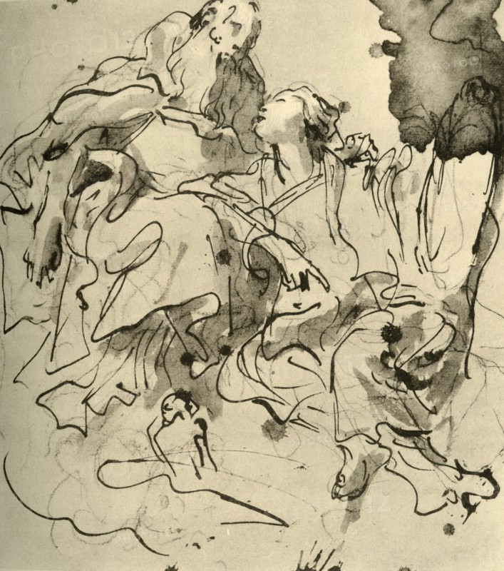 'Old Man and Young Woman', 1761, (1928). Artist: Giovanni Battista Tiepolo.