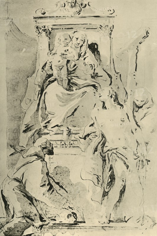 'Madonna enthroned with Saints', mid 18th century, (1928). Artist: Giovanni Battista Tiepolo.