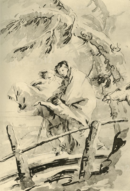 'Flight into Egypt', before 1752, (1928). Artist: Giovanni Battista Tiepolo.
