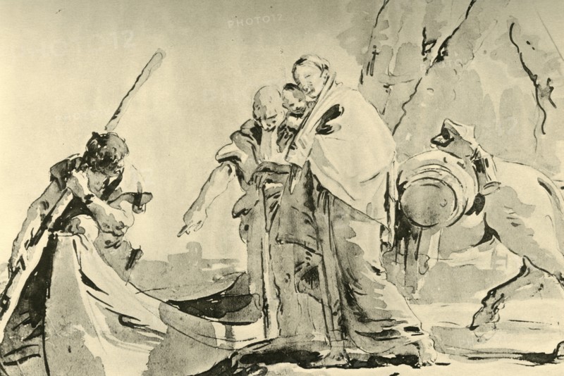 'Flight into Egypt', before 1752, (1928). Artist: Giovanni Battista Tiepolo.