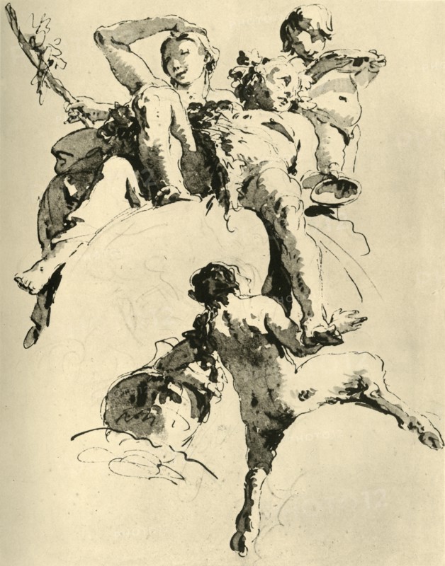 'Bacchus and Ariadne', c1740, (1928). Artist: Giovanni Battista Tiepolo.