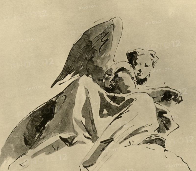 'Angel', c1753-1762, (1928). Artist: Giovanni Battista Tiepolo.