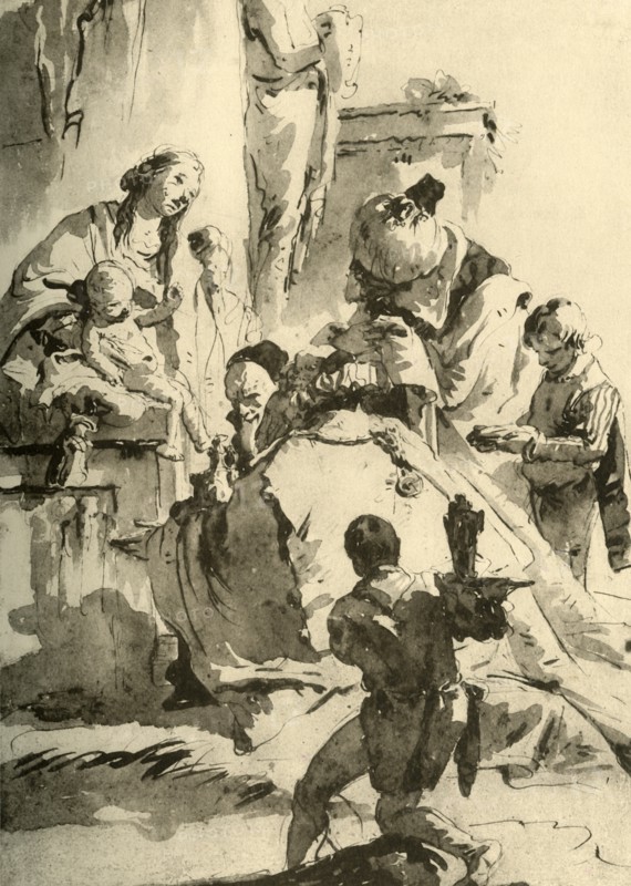 'Adoration of the Magi', c1745, (1928). Artist: Giovanni Battista Tiepolo.