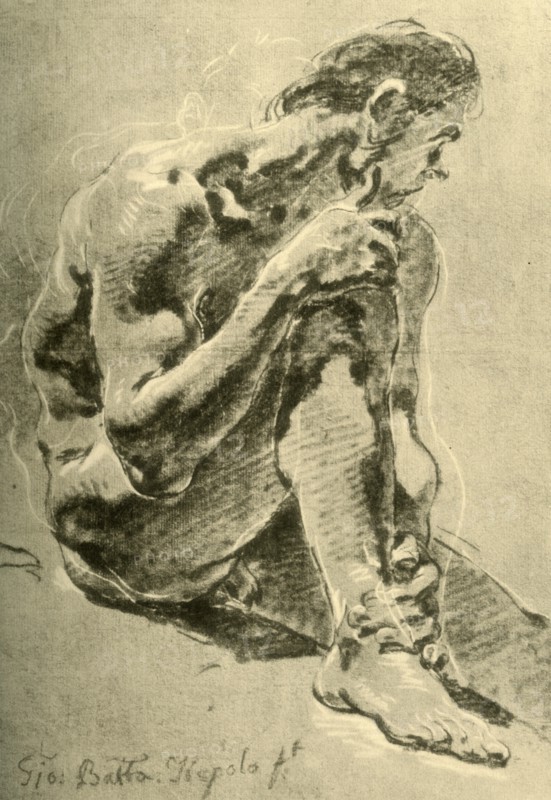 'Nude seated', 1715-1716, (1928). Artist: Giovanni Battista Tiepolo.