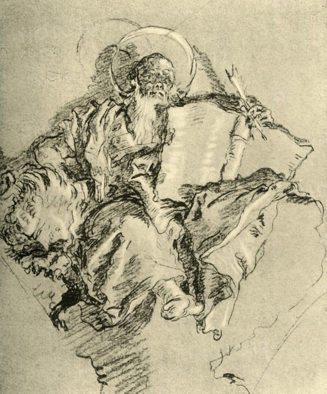 'St. Mark', 1743, (1928). Artists: Giovanni Battista Tiepolo, Giovanni Domenico Tiepolo.