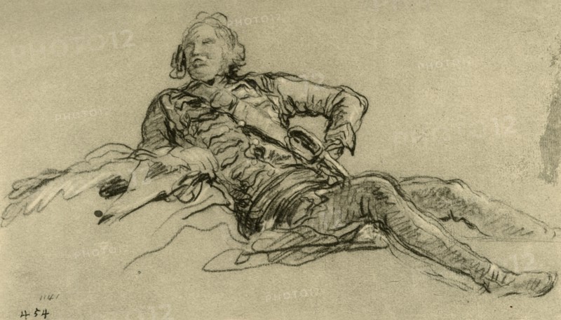 'Officer resting', 1752-1753, (1928). Artist: Giovanni Battista Tiepolo.