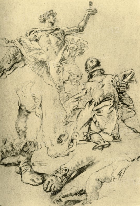 'Study for a page in the Kaisersaal', 1751-1752, (1928). Artist: Giovanni Battista Tiepolo.