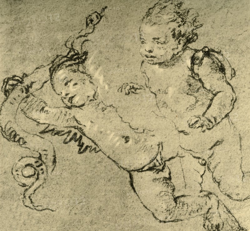 'Two Cupids', c1752, (1928). Artist: Giovanni Battista Tiepolo.
