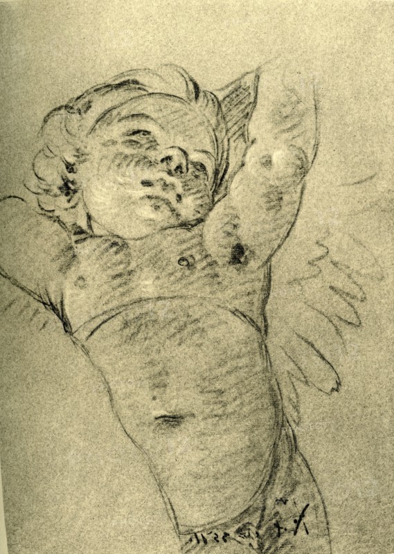 'Hovering Cupid', mid 18th century, (1928). Artist: Giovanni Battista Tiepolo.