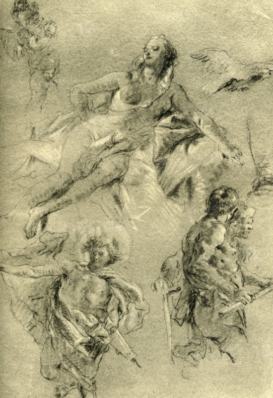 'Venus resting and other figures', c1762-c1766, (1928). Artist: Giovanni Battista Tiepolo.