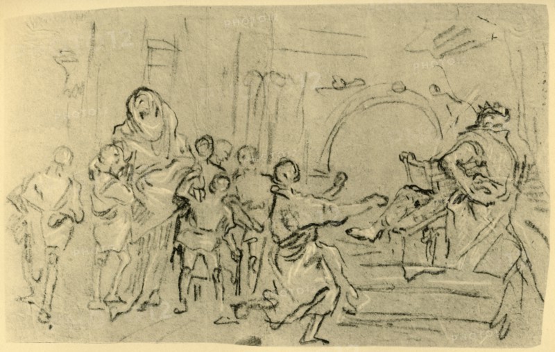 'The Mother of the Maccabees before Antiochus', c1759, (1928). Artist: Giovanni Domenico Tiepolo.