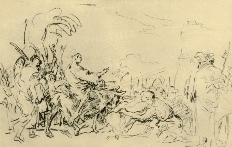 'Christ's entry into Jerusalem', c1759, (1928). Artist: Giovanni Domenico Tiepolo.
