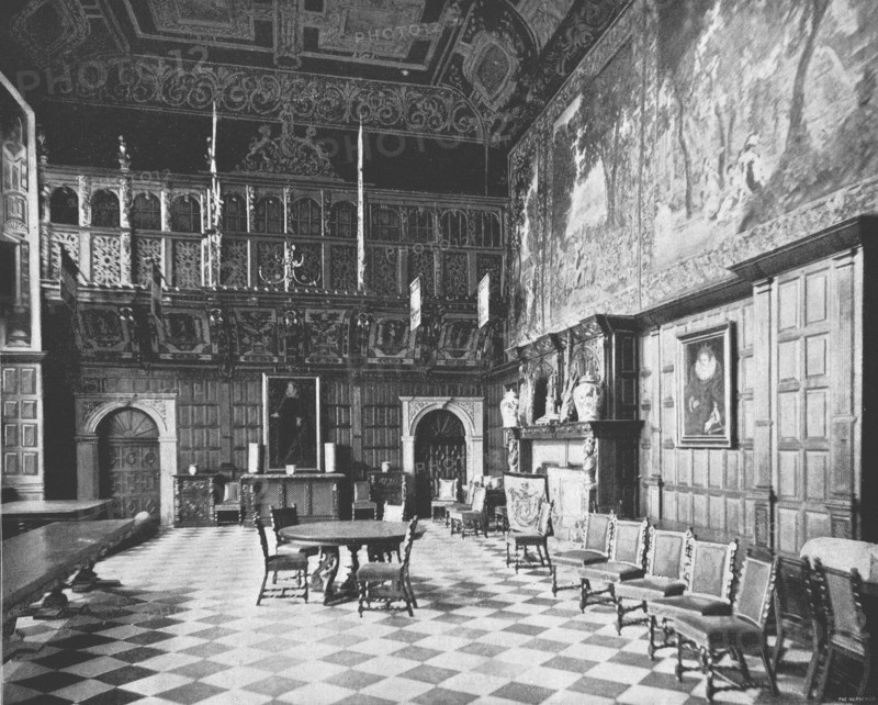 The Great Hall, Hatfield House, Hatfield, Hertfordshire, 1894. Creator: Unknown.