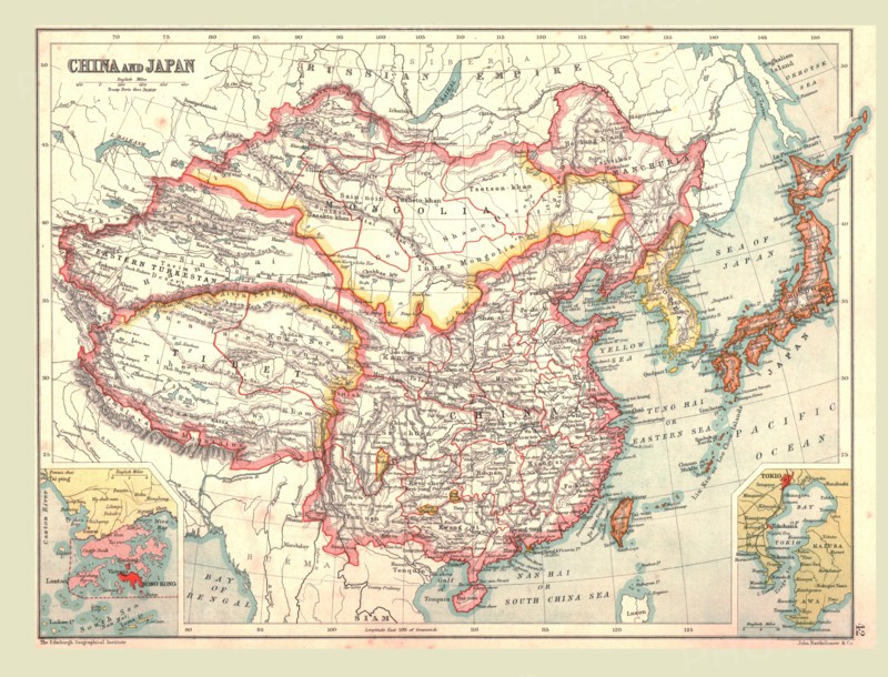 Map of China and Japan, 1902.  Creator: Unknown.