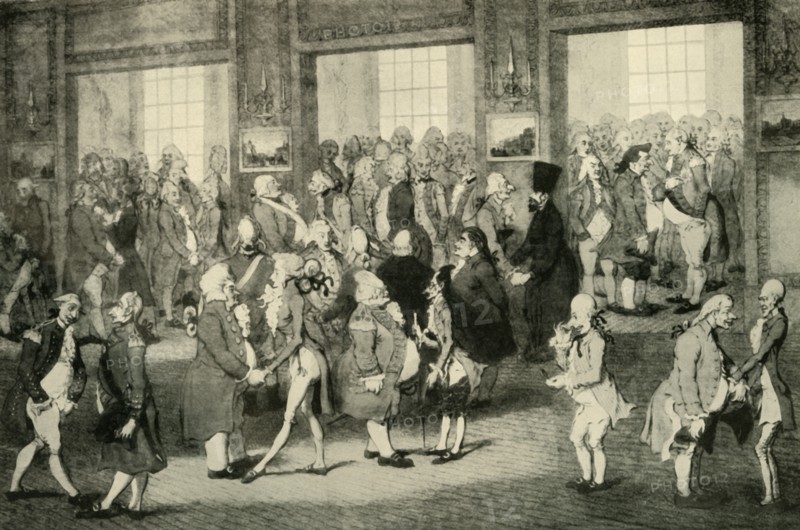 'Levee of Lord Cornwallis (Governor General in the doorway on right)', 1925. Creator: Unknown.