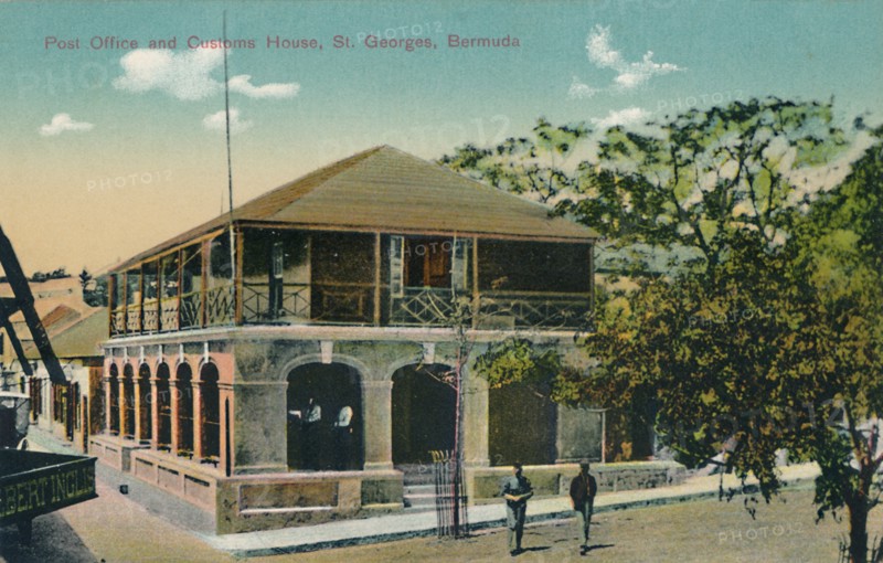 'Post Office and Customs House, St. Georges, Bermuda', early 20th century. Creator: Unknown.