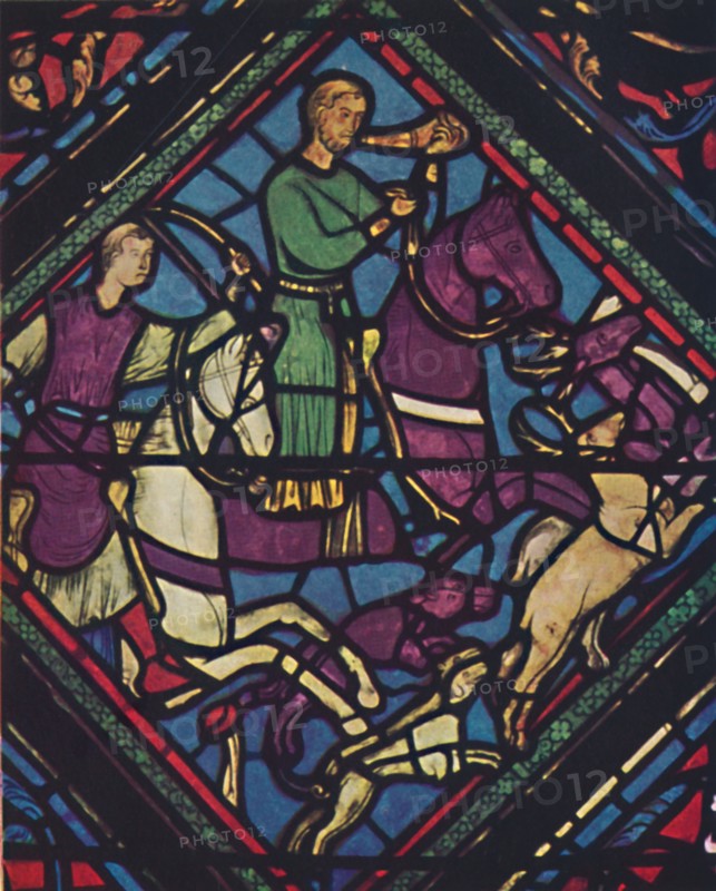 'Stained Glass - Chartes Cathedral', 13th century, (c1950). Creator: Unknown.