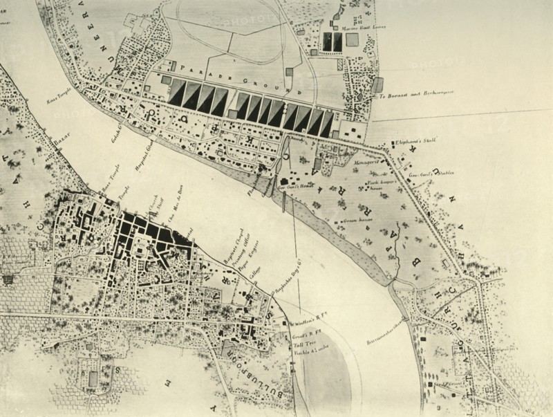 'Barrackpore Park and Cantonment, 1841', (1925). Creator: Unknown.