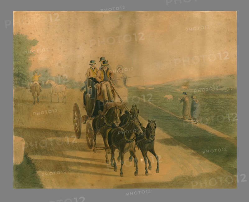 Mail coach, 1820. Creators: J.L.A., F.C.L..