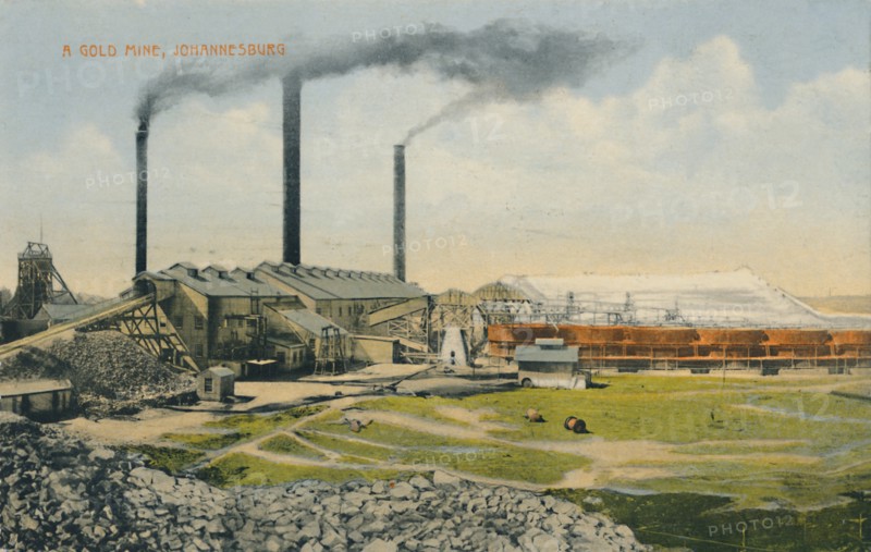 'A Gold Mine, Johannesburg', early 20th century. Creator: Unknown.