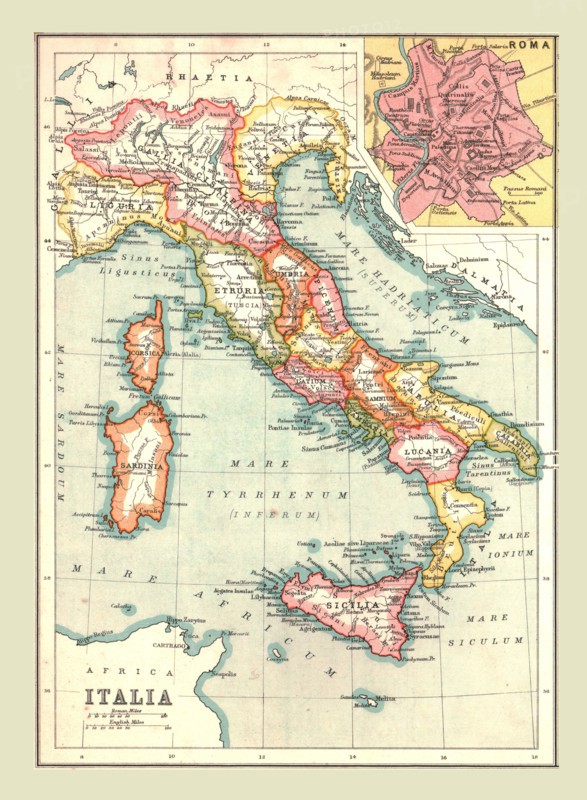Map of 'Italia', (1902).  Creator: Unknown.