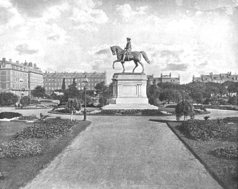 Washington Statue, Public Garden, Boston, USA, c1900.  Creator: Unknown.