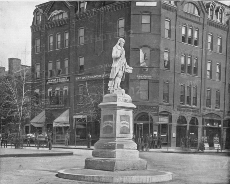 Franklin Statue, Washington DC, USA, c1900. Creator: Unknown.