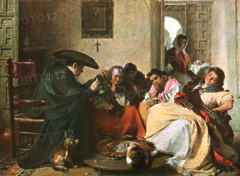 'A Chat Round The Brasero', 1866, (c1902).  Creator: Unknown.