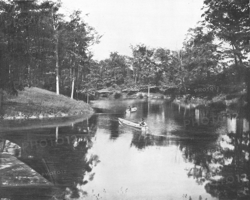 Lakelet in the grounds of the Soldiers Home, Milwaukee, Wisconsin, USA, c1900.  Creator: Unknown.