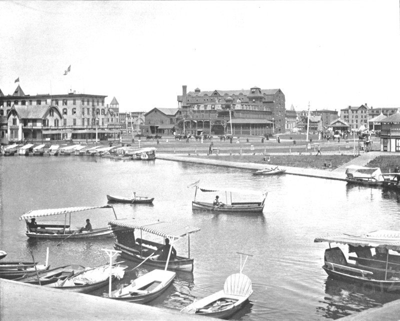 Wesley Lake, Asbury Park, New Jersey, USA, c1900.  Creator: Unknown.