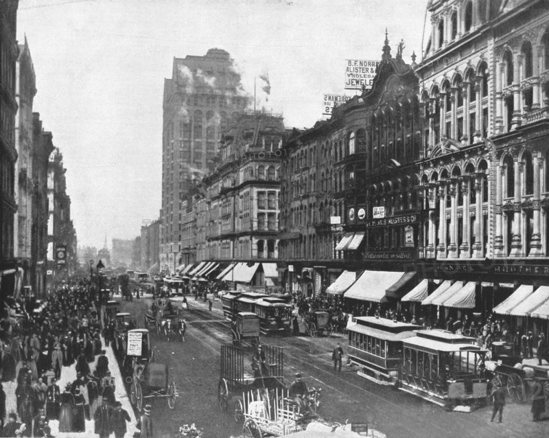 State Street, Chicago, Illinois, USA, c1900.  Creator: Unknown.