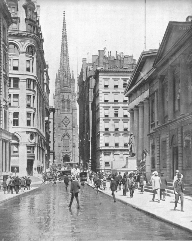 Wall Street, New York, USA, c1900.  Creator: Unknown.