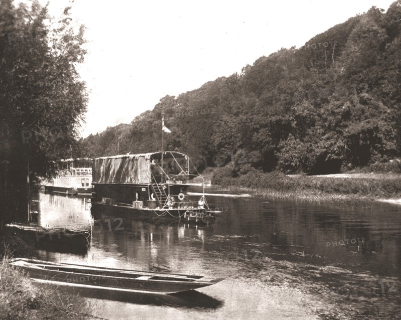 The Thames under Cliveden Wood, Berkshire, 1894. Creator: Unknown.