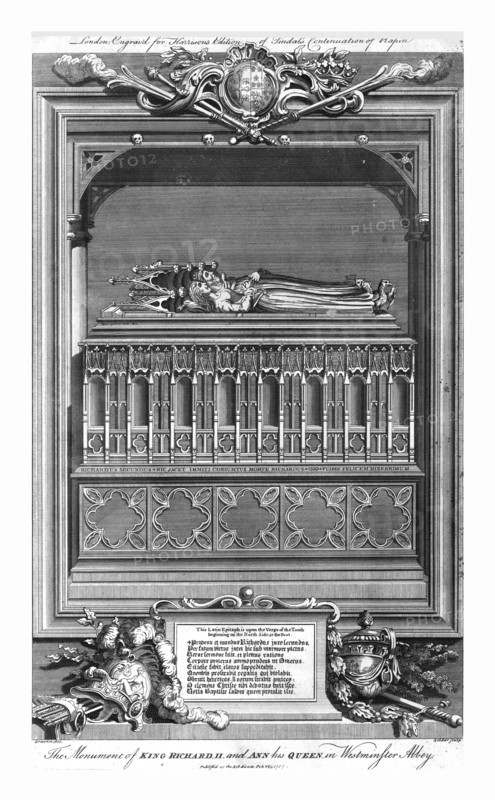 'The Monument of King Richard II. and Ann his Queen, in Westminster Abbey', mid 18th century. Creator: John Goldar.