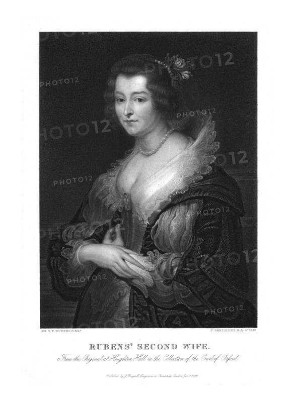 'Rubens' Second Wife', (mid-late 18th century). Creator: Francesco Bartolozzi.