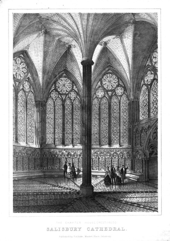 Restored Chapter House at Salisbury Cathedral, mid-late 19th century. Creator: Unknown.