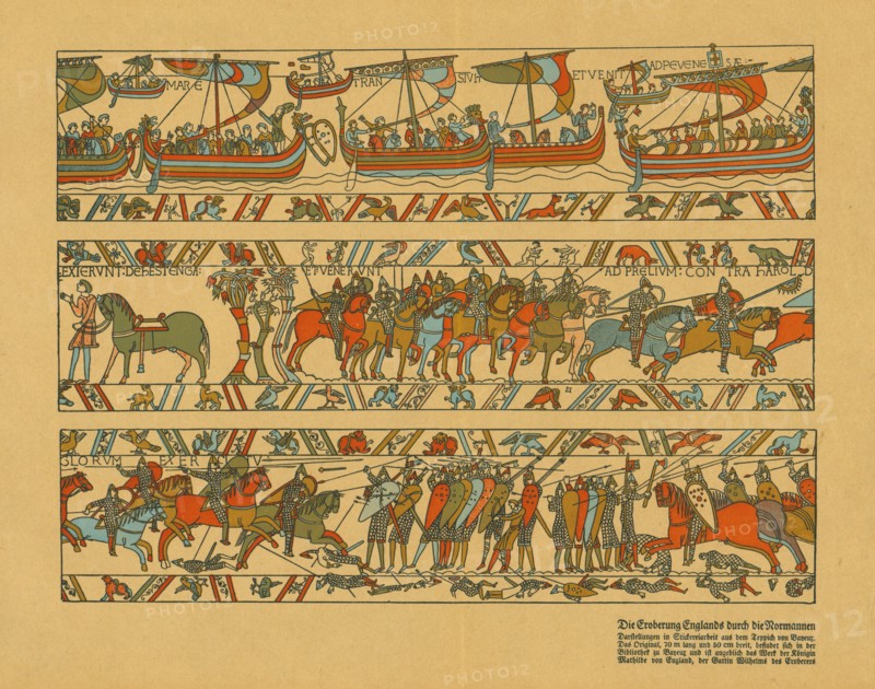 Sections of the Bayeux Tapestry. Creator: Unknown.