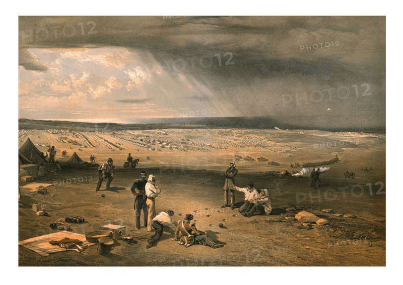 'Camp of the 3rd Division, July 9th 1855'.   Creator: Edmund Walker.